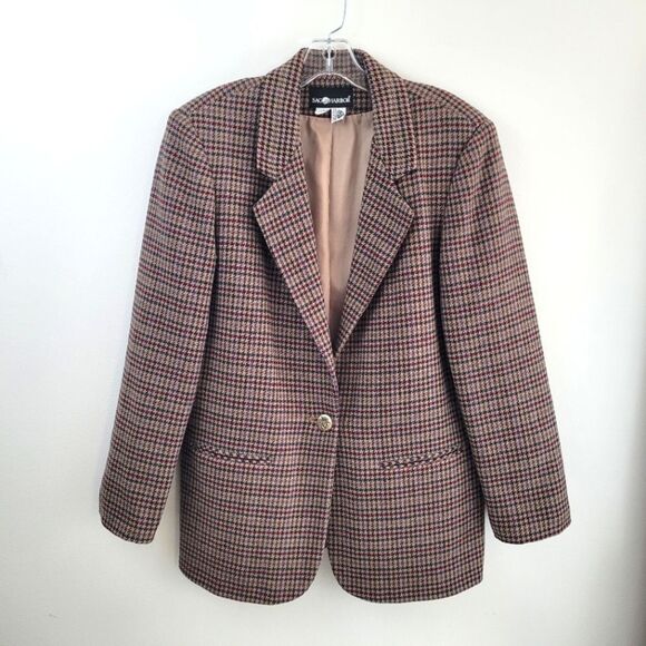 VTG Sag Harbor tweed wool blazer jacket - Picture 11 of 12